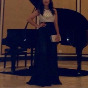 ABS Allen Schwartz Black & White Dress